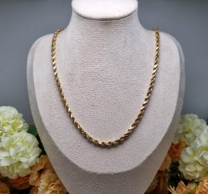 14ct Yellow Gold Rope Link Necklace TW403116