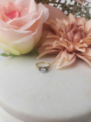 18CT YELLOW GOLD DIAMOND RING #GN335615