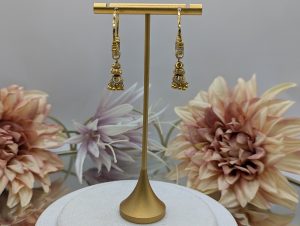 Ladies 22CT Yellow Gold Jhumka Hoop Earrings (11.1gms) - BP405606