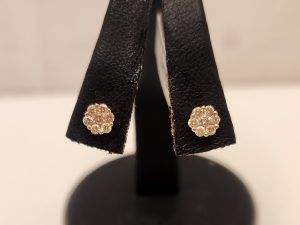 Ladies 9CT Yellow Gold Diamond Earrings - IP406206