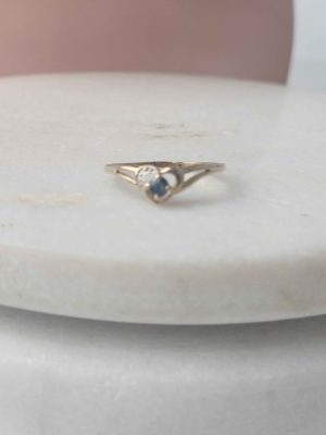 LADIES 9CT YELLOW GOLD HEART RING #GN404944