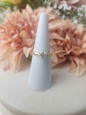 14CT YELLOWGOLD DIAMOND RING #GN333923