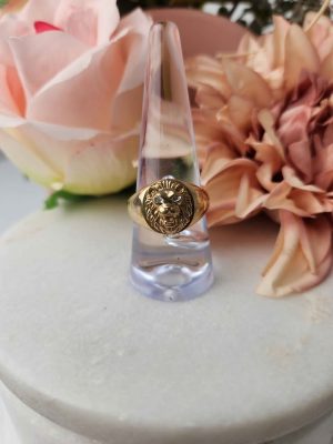 9CT YELLOW GOLD LION RING #GN374598