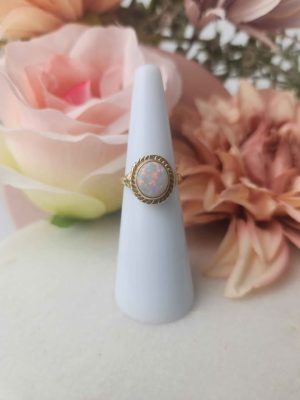 9CT YELLOW GOLD OPAL RING #GN409333