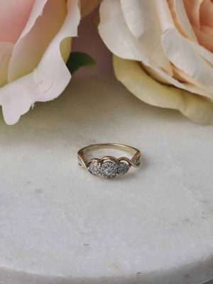 LADIES 9CT YELLOW GOLD RING #GN405795