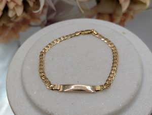 Ladies 9CT Yellow Gold Curblink Bar Bracelet (5.5gms) - BP359991