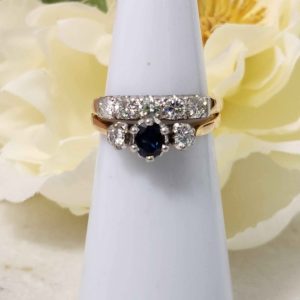 LADIES 18CT YELLOW GOLD DIAMON/PLATINUM RING WITH VALUATION #GN370797