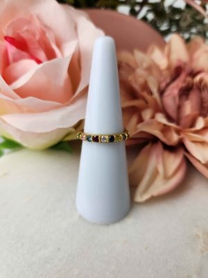22CT YELLOW GOLD RAINBOW RING #GN332597