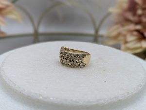 Ladies 9CT Yellow Gold Diamond Ring (5.3gms) - BP409389