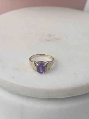 LADIES 9CT YELLOW GOLD RING #GN404935