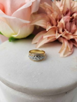 18CT YELLOW GOLD DIAMOND RING #GN378902