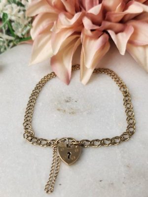 Heart Lock 9ct Bracelet - GN397203