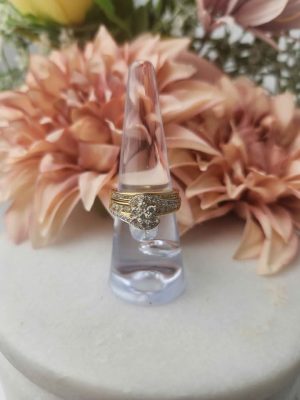 9CT YELLOW GOLD RING SET#GN368942