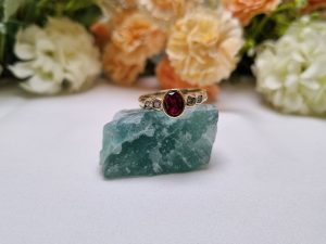 9ct Yellow Gold Red Stone Ring TW408404