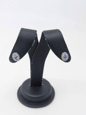 Ladies 10ct White Gold Stud Earrings - BL396023