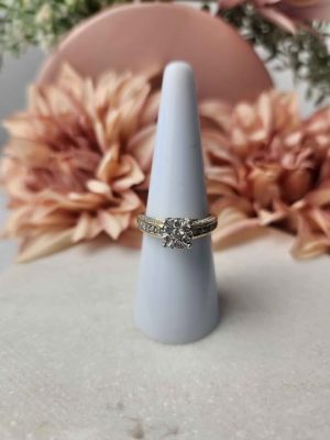 9CT YELLOW GOLD DIAMOND RING #GN401858