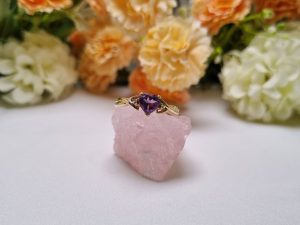 9ct Yellow Gold Purple Stone Ring TW403122