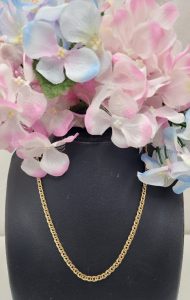 9CT Yellow Gold Double Curb Chain Necklace 45cm - IP385628