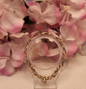 Ladies 9CT Yellow Gold Fancy Link Bold Clasp Bracelet - IP412823