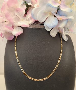 9CT Yellow Gold Figaro Chain Necklace 45CM - IP376884