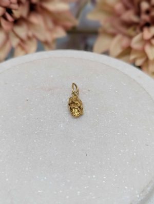 Unisex 24CT Yellow Gold Nugget Pendant (2.4gms) - BP409553
