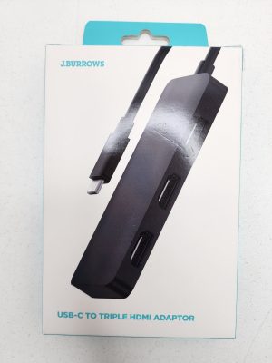J.BURROWS USB-C to Triple HDMI Adaptor - IP413366