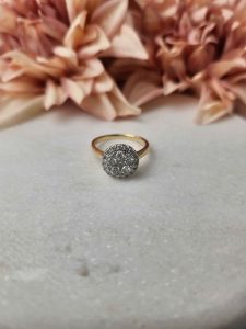 14CT YELLOW GOLD DIAMOND RING #GN404633