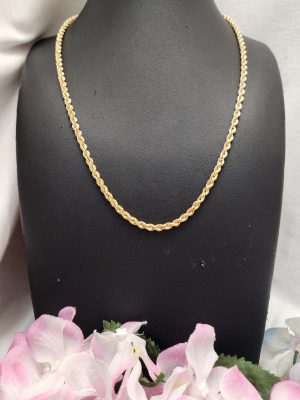 18CT Yellow Gold Rope Chain 55cm - IP379741