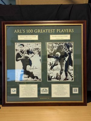 Arl's 100 Greatest Players Arthur Beetson & Tom Raudonikis Autographed Framed Memorabilia - BP415727