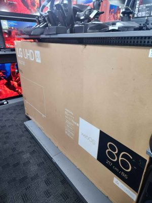 LG 86-INCH TV IN BOX WITH BRACKETS AND REMOTE #GN415558