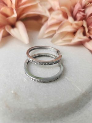 10CT WHITE GOLD HOOP EARRINGS #GN415282