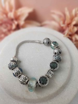 SILVER PANDORA BRACELET WITH X11 CHARMS #GN419302