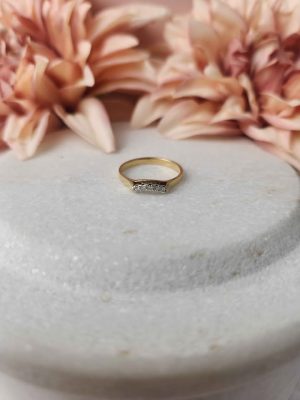 18CT YELLOW GOLD DIAMOND RING #GN417608