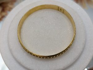 Ladies 20CT Yellow Gold Patterned Bangle (14.4gms) - BP415893