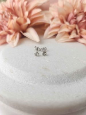9CT WHITE GOLD STUD EARRINGS #GN415283