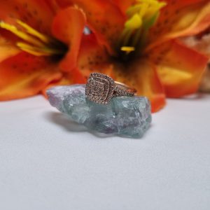 10ct Rose Gold Halo Cluster Ring TW395721