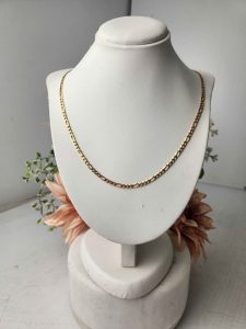 9CT YELLOW GOLD FIGARO NECKLACE #GN381936NECKLACE