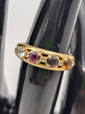 Ladies Valuated 14ct Gold Multi Coloured Stone Dress Ring - BL353261