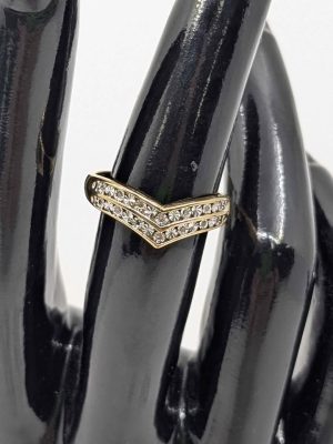 Ladies 9ct Gold Double Channel Illusion Diamond Ring - BL400306