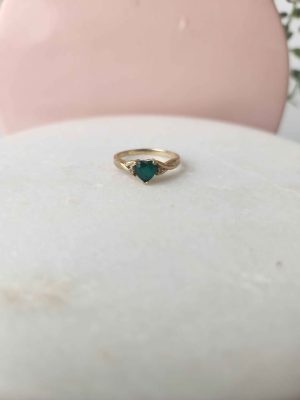 9CT YELLOW GOLD HEART RING #GN421096