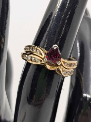 Ladies 14ct Gold Stackable Two Ring Set - BL373837