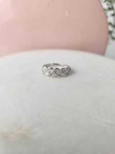 9CT WHITE GOLD RING  WITH ELUSION DIAMONDS #GN4201089