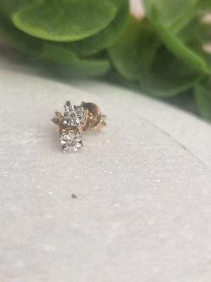9ct Yellow Gold Stud Earrings - GN421088