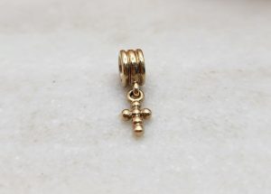 Pandora 14CT Yellow Gold Cross Dangle Charm - IP419043-24
