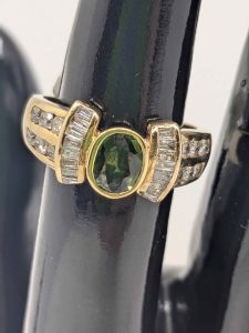 Ladies Valuated 10ct Gold Parti-Sapphire & Diamond Ring - BL366110