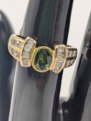 Ladies Valuated 10ct Gold Parti-Sapphire & Diamond Ring - BL366110