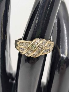 Ladies 9ct Gold Cluster Dress Ring - BL399110