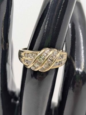 Ladies 9ct Gold Cluster Dress Ring - BL399110