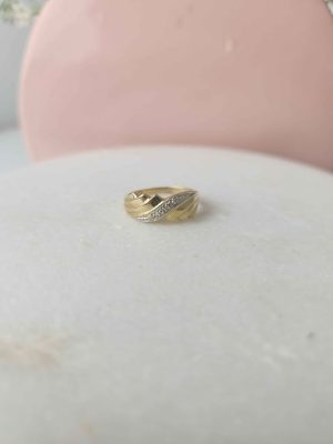 9CT YELLOW GOLD DIAMOND RING #GN421099