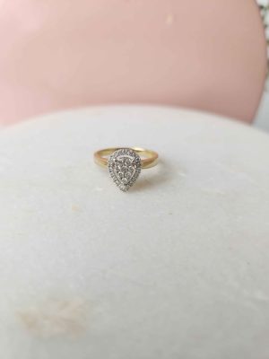 9CT YELLOW GOLD DIAMOND RING #GN421100